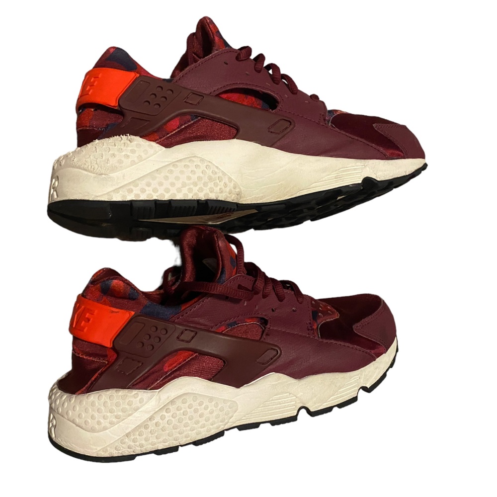 Nike Air Huarache Run Print Women's Shoes Deep Garnet/Bright Crimson Sz 10 - Picture 4 of 8